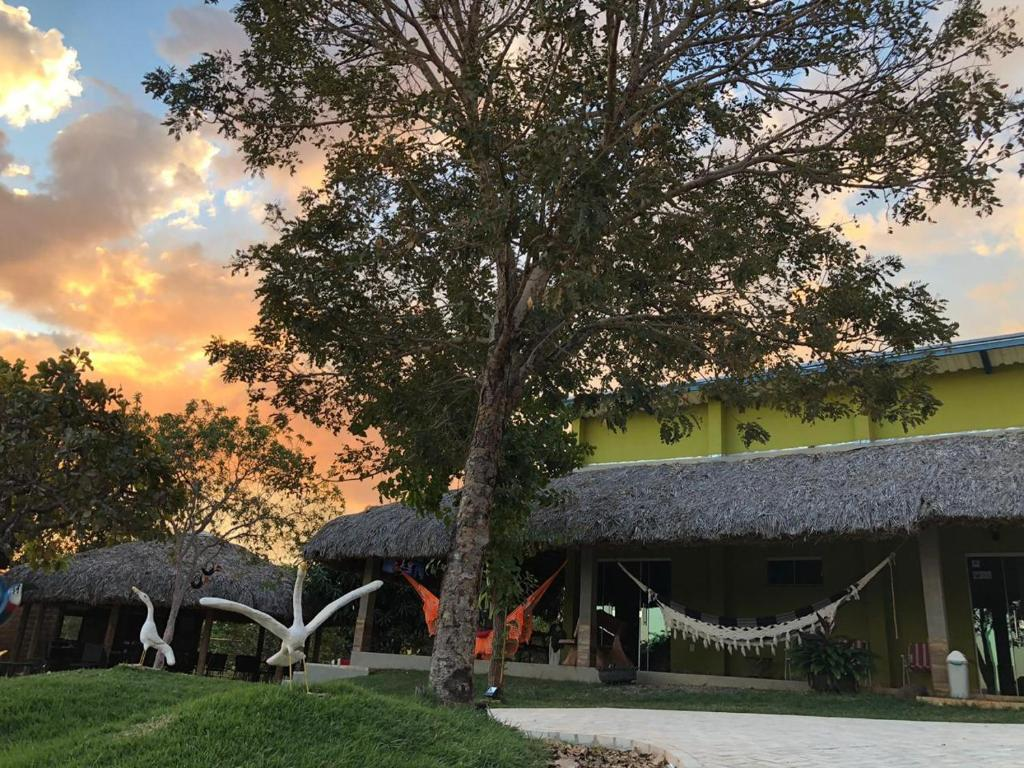 A Pousada Cristal Dourado é ideal para quem busca uma estadia próxima à natureza. 